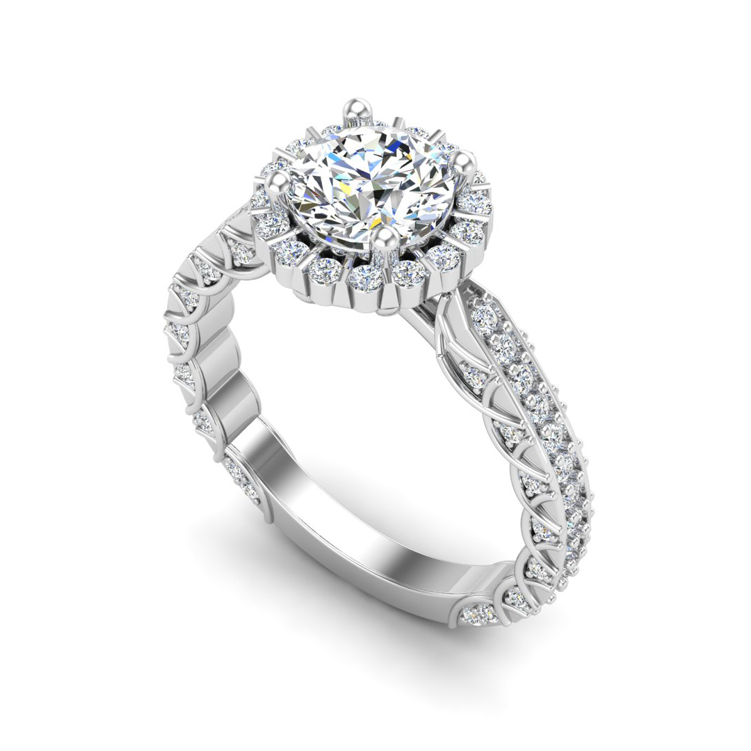 Sutton Halo Engagement Ring